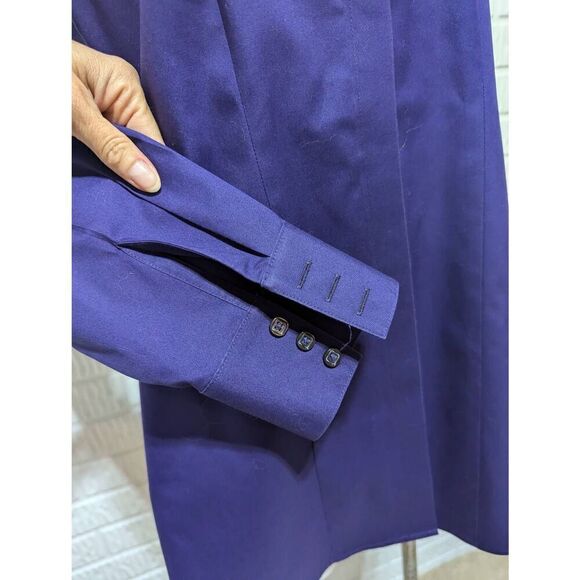Chico's Women's Purple No Iron Button-Front Long-Sleeve Trailered Blouse Size 0 - Picture 4 of 8